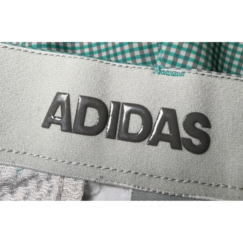 Adidas Mens Size 30 Ultimate 365 Golf Shorts Green White Gingham Check Preppy